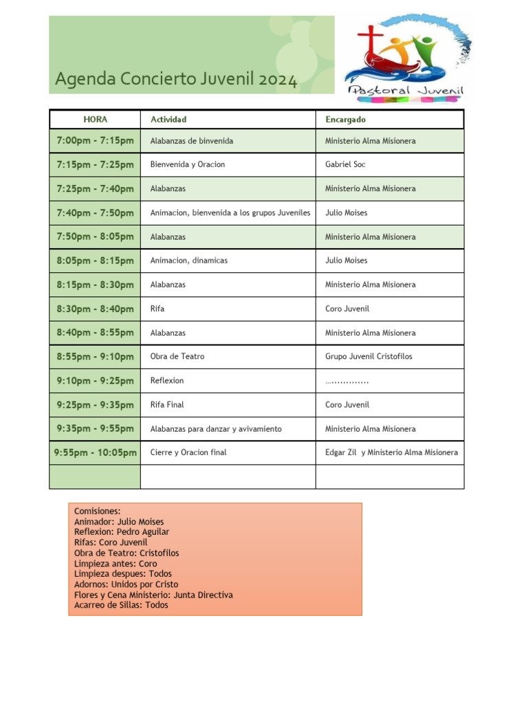 Agenda Concierto Juvenil 2024 - 072901 | PDF