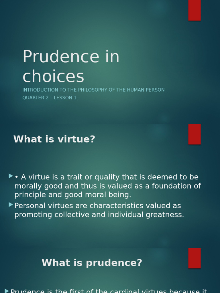 Understanding Prudence and Virtue | PDF | Prudence | Virtue