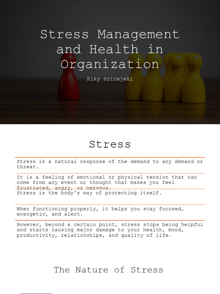 Stress Management and Health in Organization UAS | PDF | Stress ...