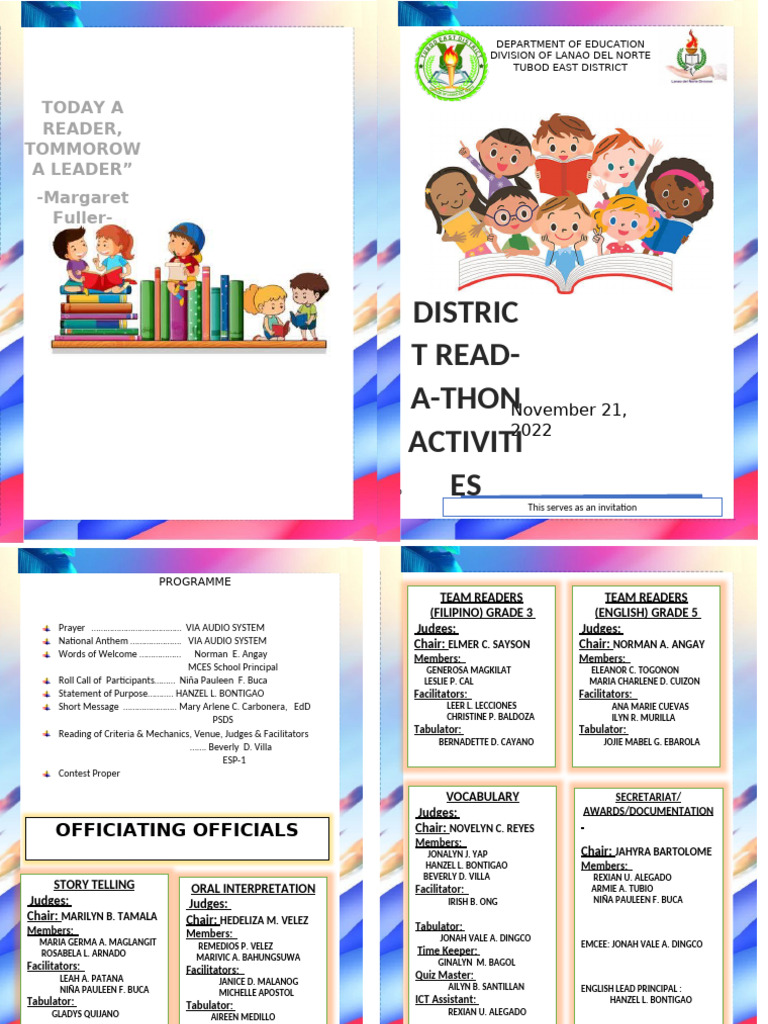 District Read-A-Thon Program Details | PDF