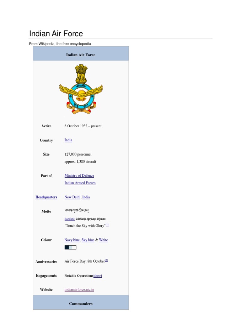 Indian Air Force | PDF | Aviation | Military Aviation