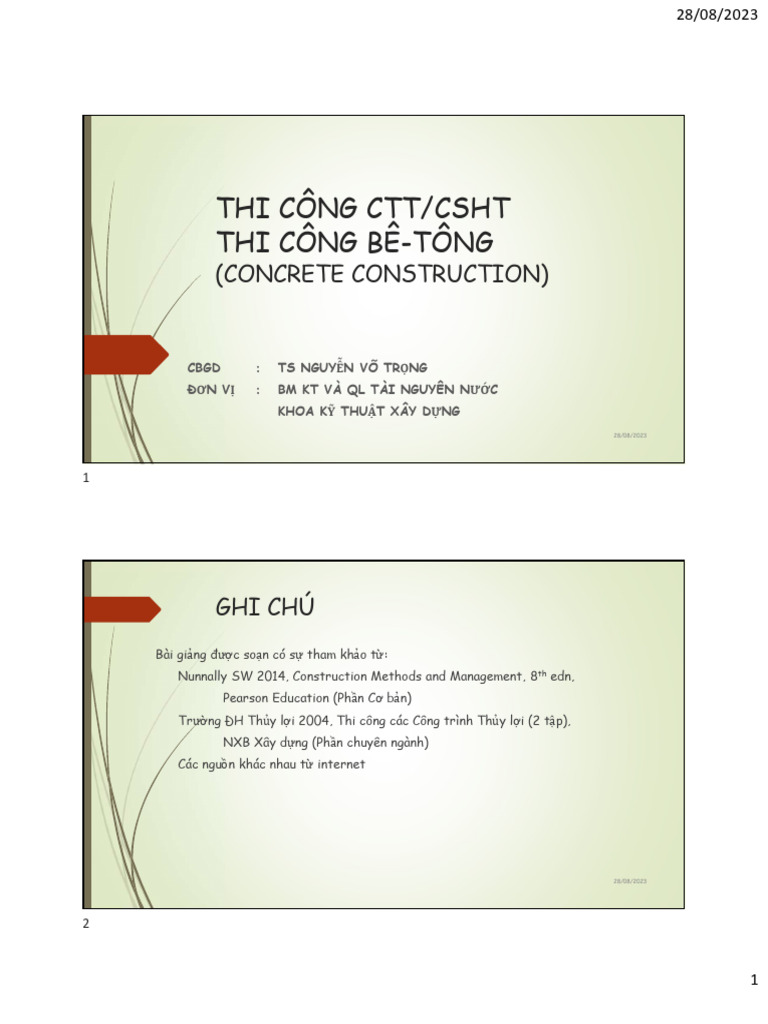 5.thi Cong Be Tong | PDF