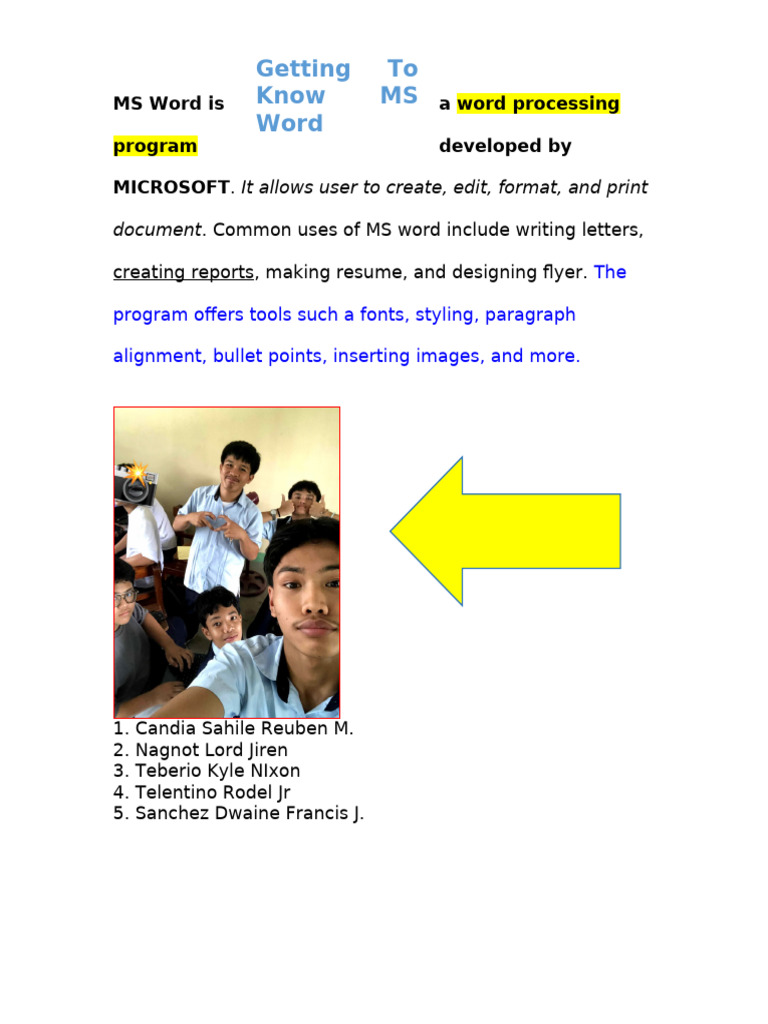 Introduction to MS Word Features | PDF