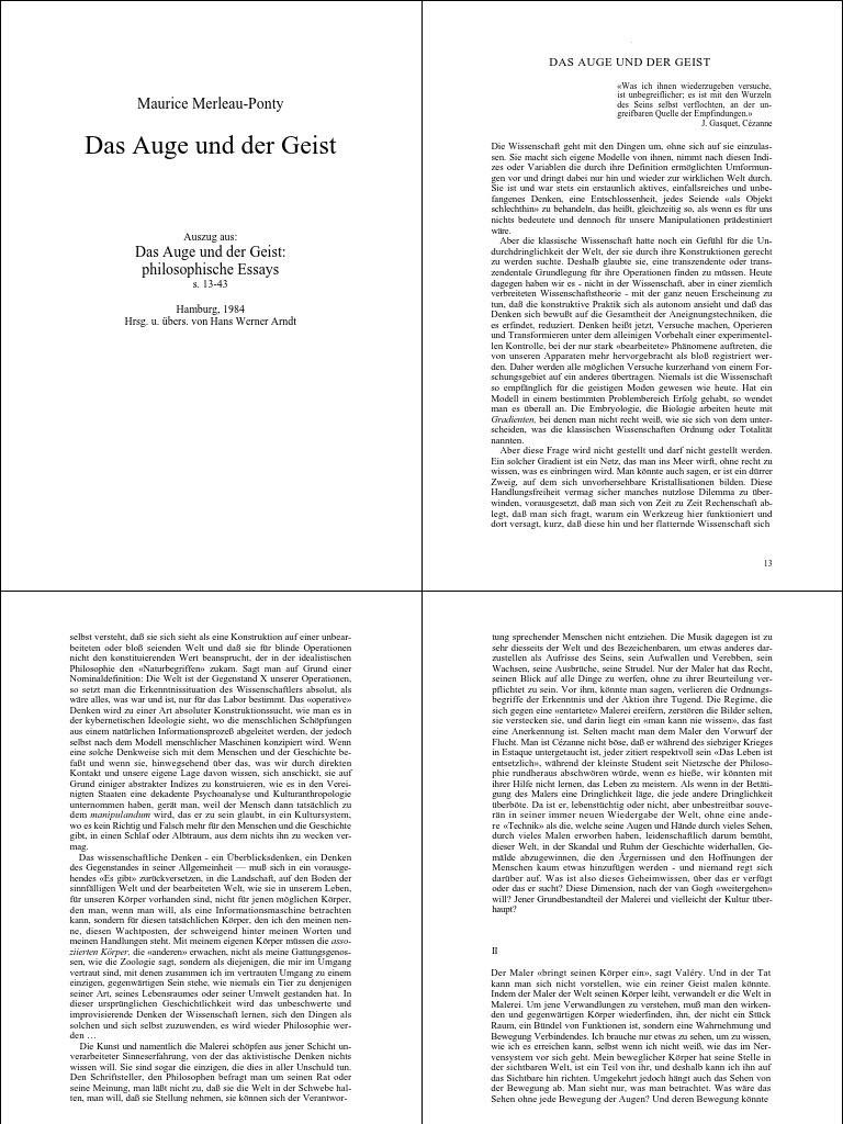 Das auge und der geist philosophische essays picture