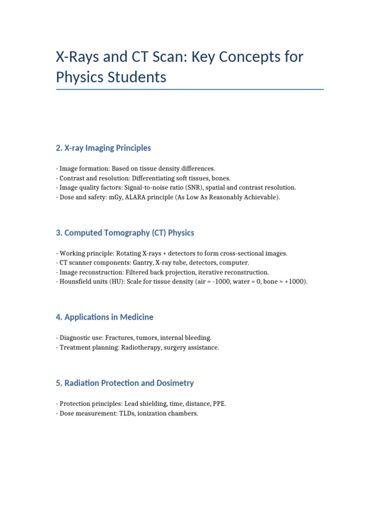 X-Ray and CT Scan Physics Essentials | PDF | X Ray | Electron