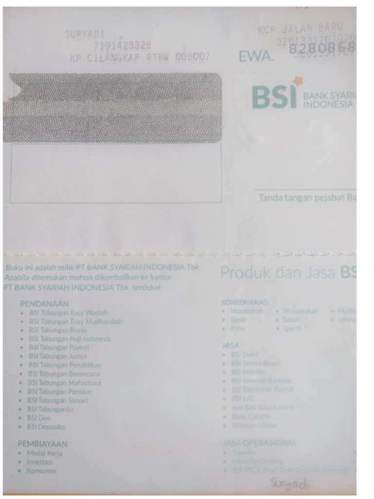 Rek Bsi | PDF