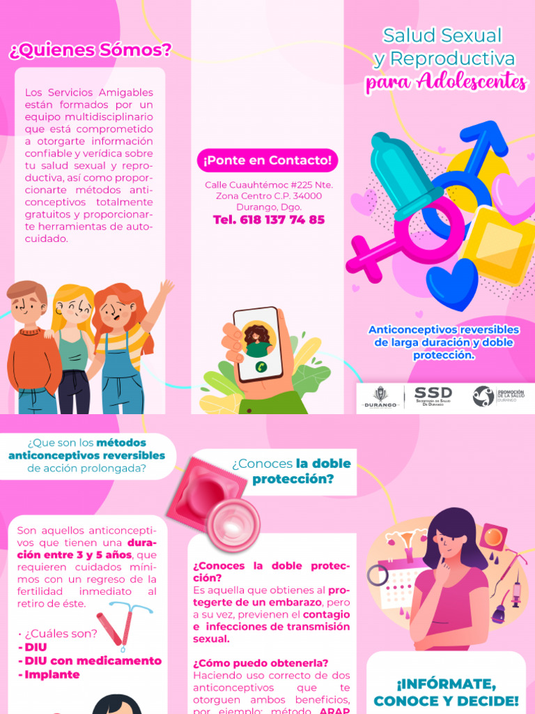 Tríptico Salud Sexual y Reproductiva | PDF
