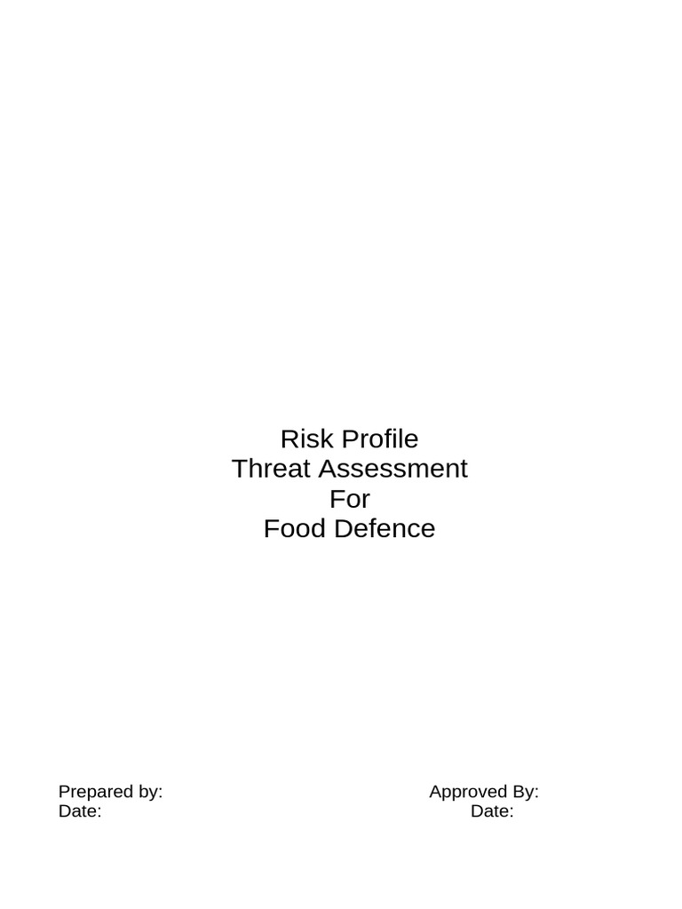 PAS 96:2017 Food Defence Risk Assessment | PDF | Risk | Hazards