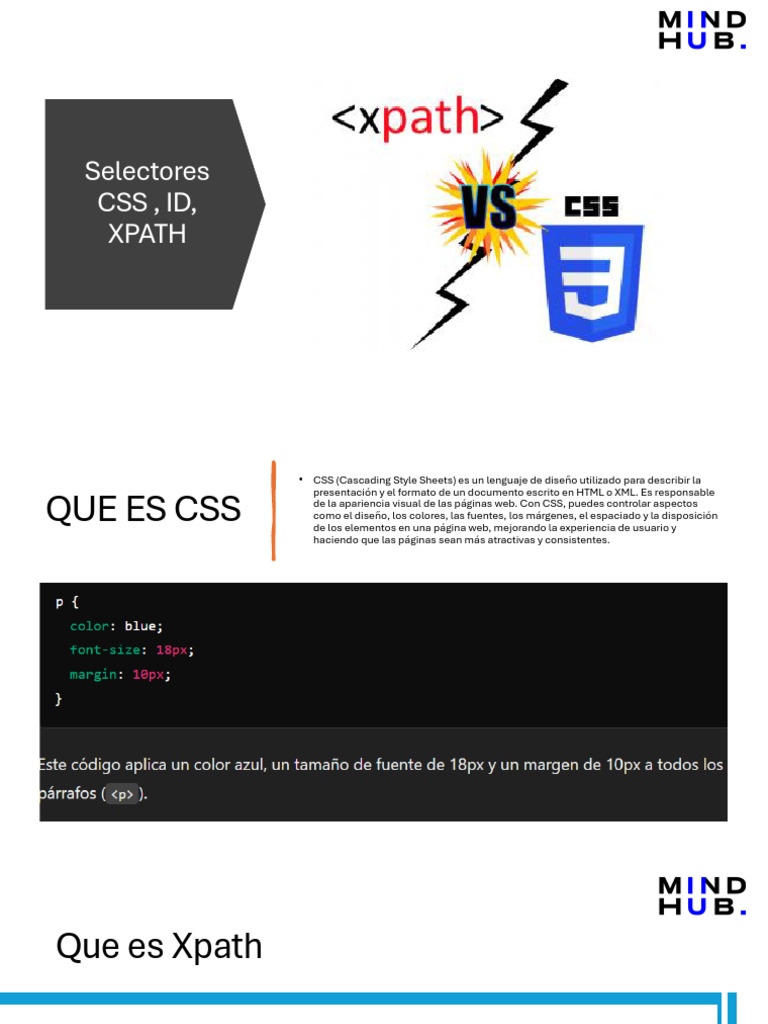 Selectores CSS y XPath: Guía Completa | PDF | X camino | HTML