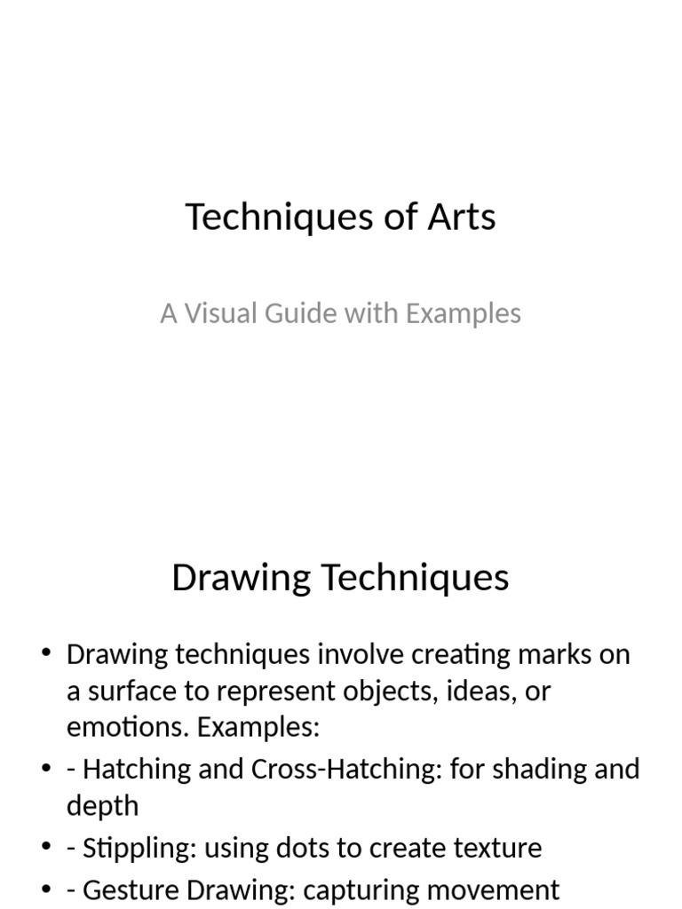 Art Techniques: A Visual Guide | PDF