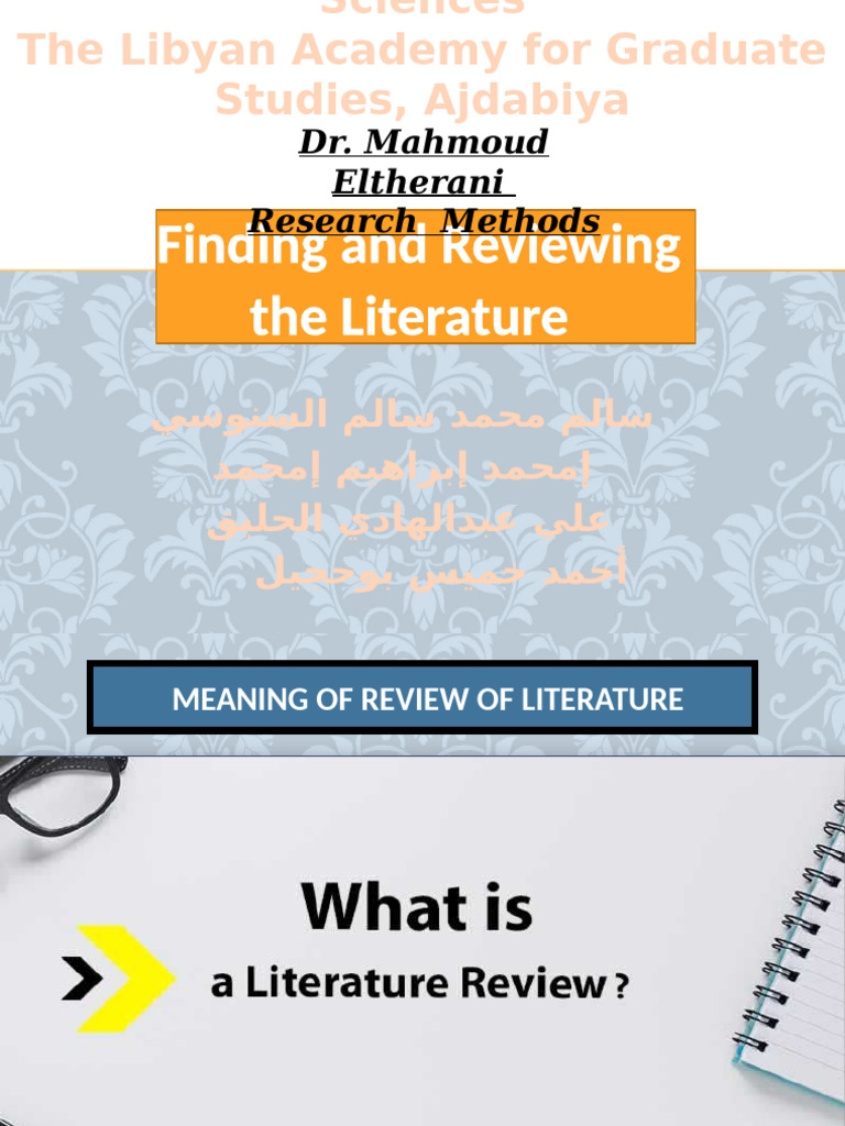 Guide to Conducting Literature Reviews | PDF