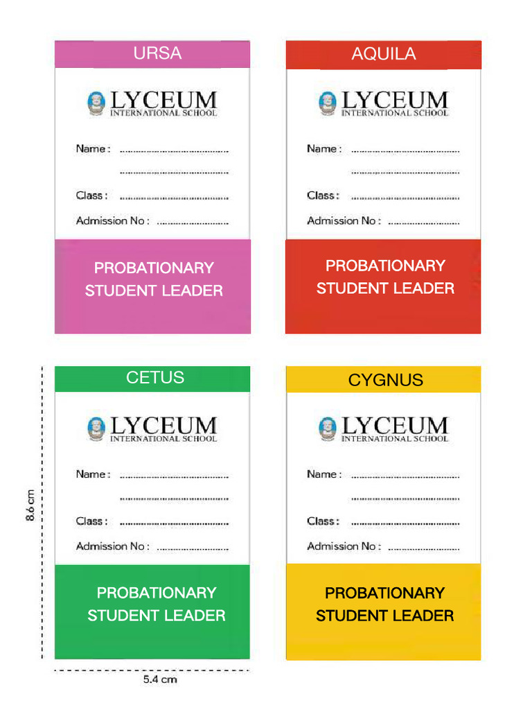 Student Leaders Tag | PDF