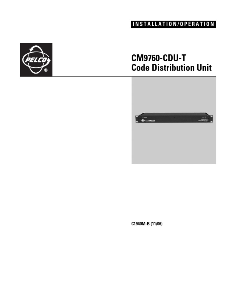 CM9760-CDU-T Installation Guide | PDF | Electrical Connector ...