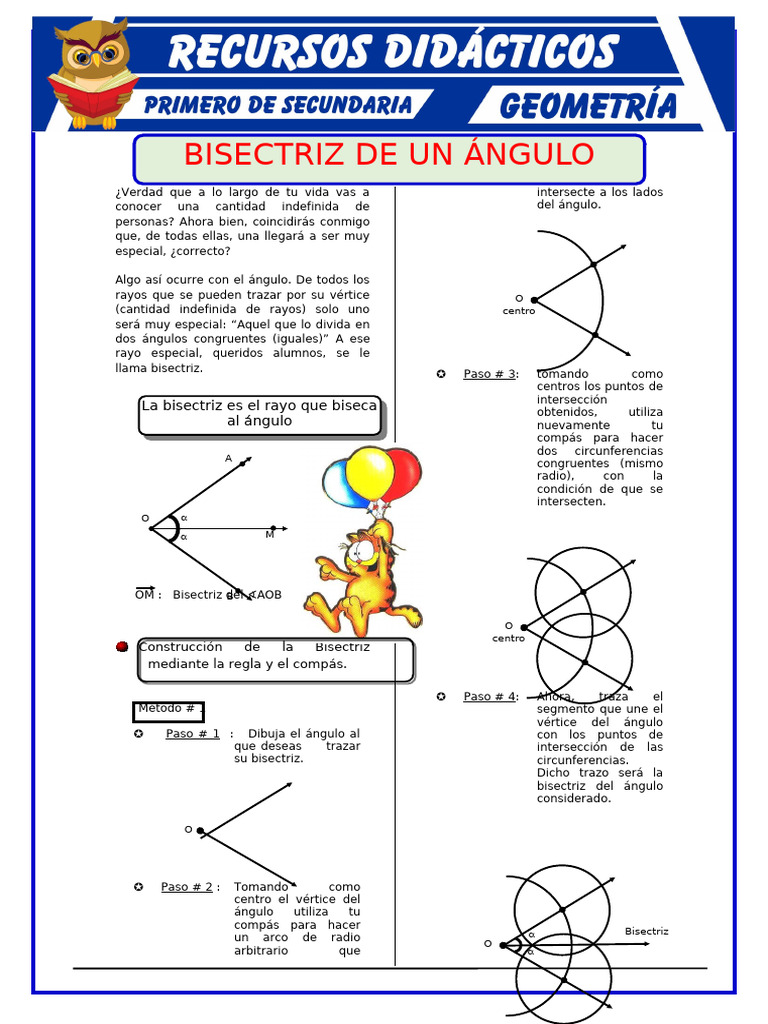 Cómo Trazar la Bisectriz de un Ángulo | PDF | Matemática Elemental ...