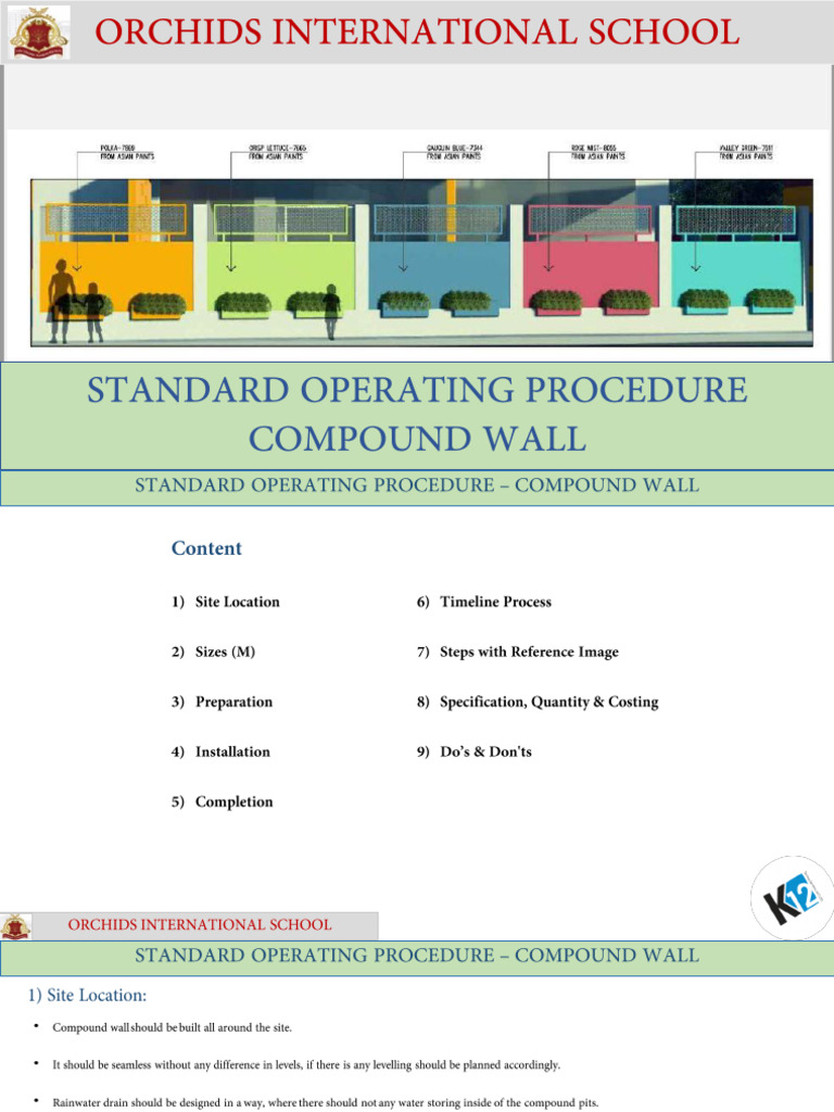 Sop For Compound Wall | PDF