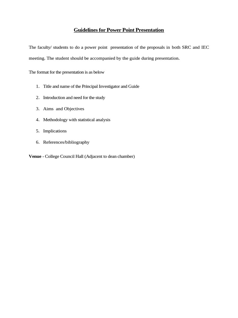 PowerPoint Presentation Guidelines for Research | PDF | Methodology ...