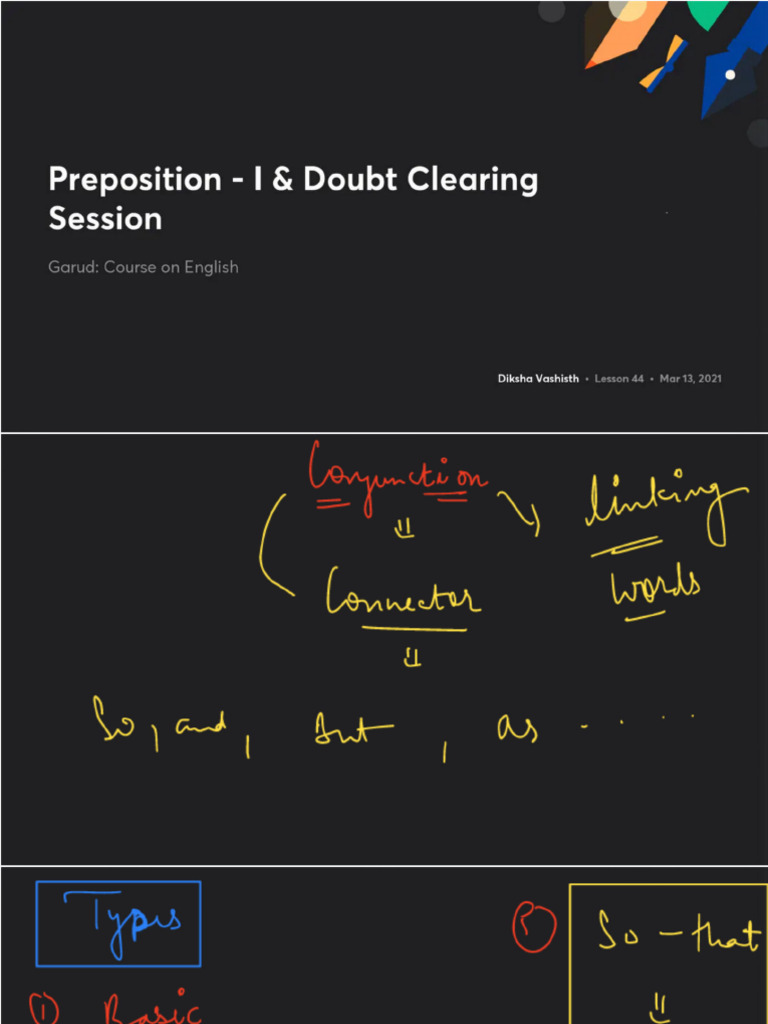 Preposition I Doubt Clearing Session With Anno | PDF
