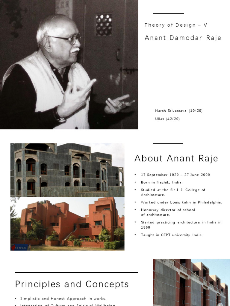 Anant Raje: Architectural Principles & Projects | PDF | Architectural ...