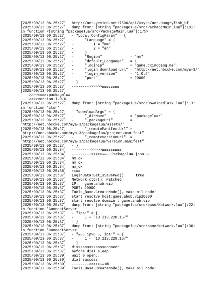 Login and Update Configuration Log | PDF | Communications Protocols | I Pv6