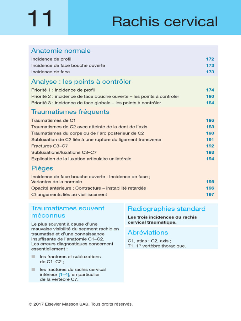 Radiographies du rachis cervical : analyse et traumatismes | PDF ...