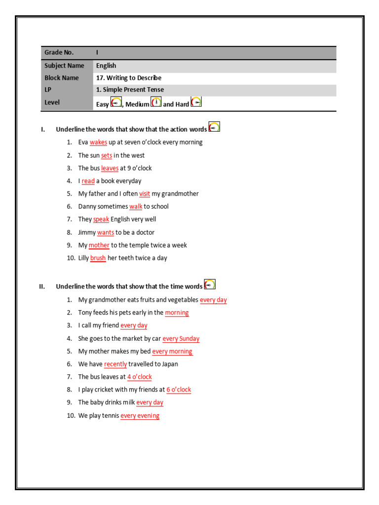 Writing to Describe: English Exercises | PDF
