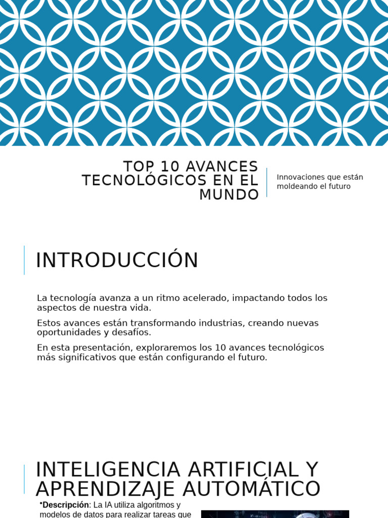10 Avances Tecnológicos Clave | PDF | Inteligencia artificial ...