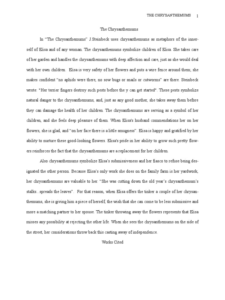 The Chrysanthemums PDF