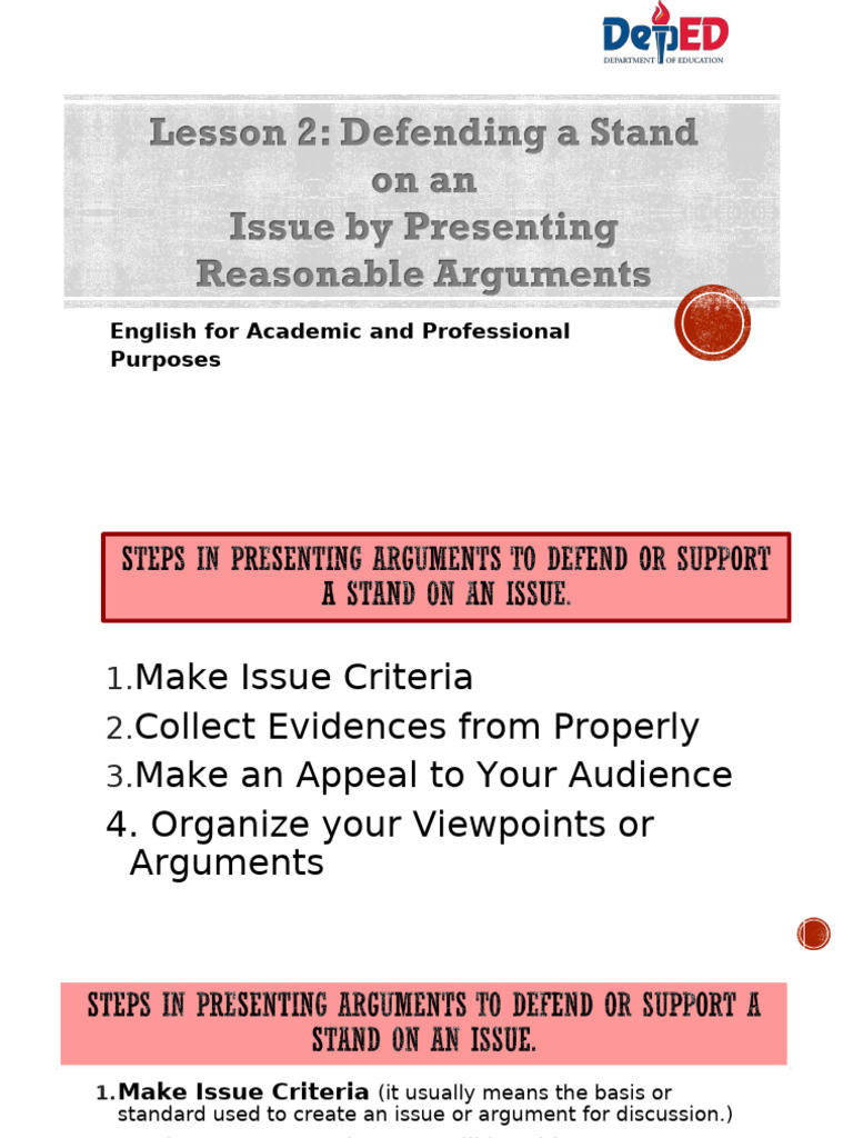 Academic Argumentation Techniques | PDF | Argument | Evidence
