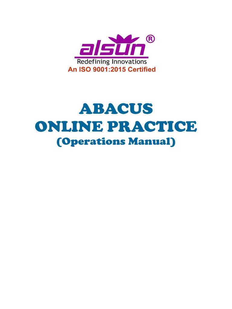 ABACUS Online Practice Manual | PDF