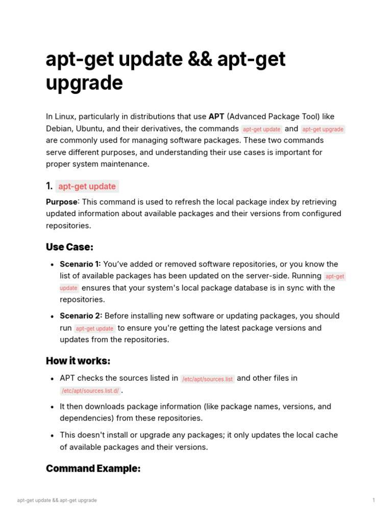 Apt-Get Update Apt-Get Upgrade | PDF | Software Development ...
