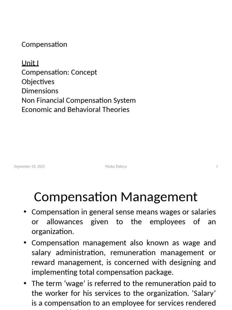 Understanding Compensation Management | PDF | Cost Of Living | Employee ...