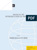 Manual de Introduccion Al Derecho - Pedro Ballacey Herz