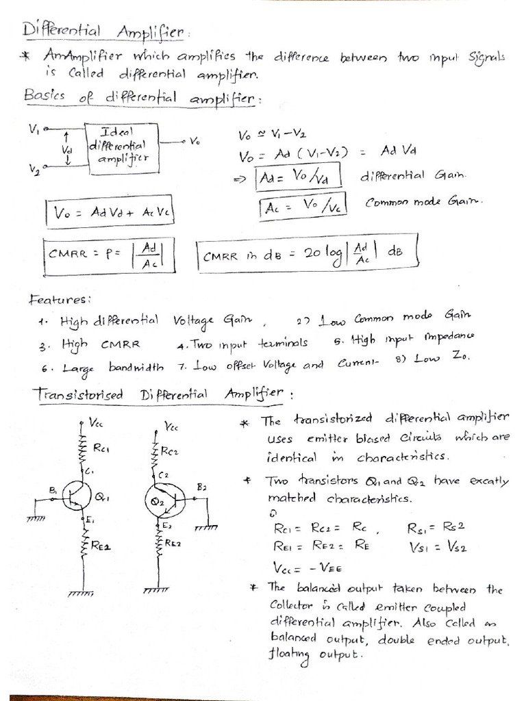 Differential Amplifier | PDF