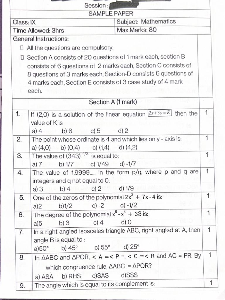 Maths Paper | PDF