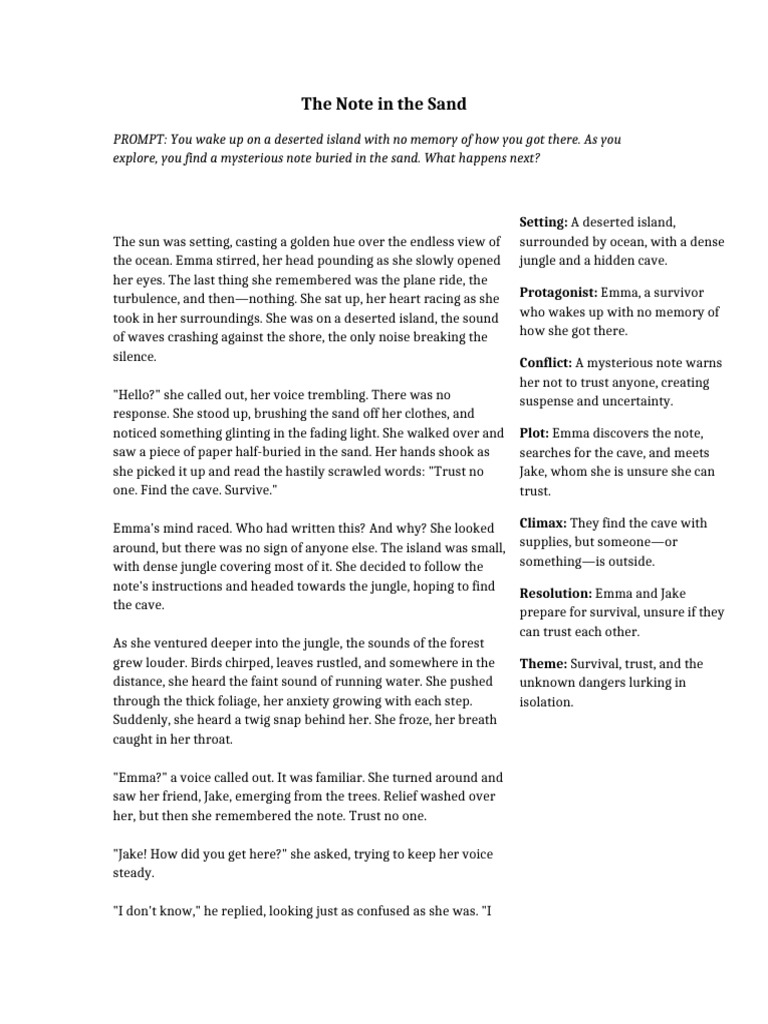 Surviving the Island's Secrets | PDF