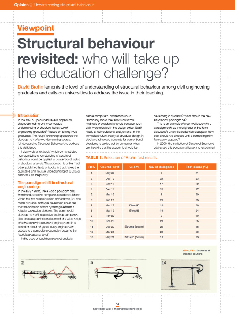 Improving Structural Behaviour Education | PDF | Structural Analysis ...