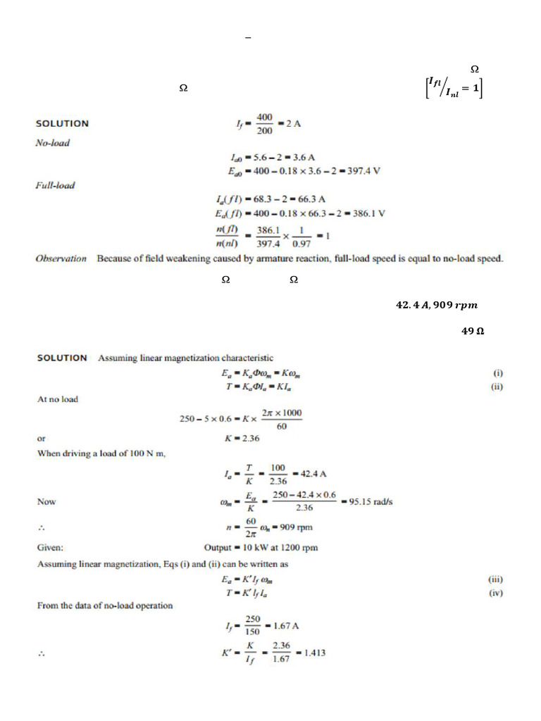 DC Motor Performance Calculations | PDF | Electric Motor | Inductor