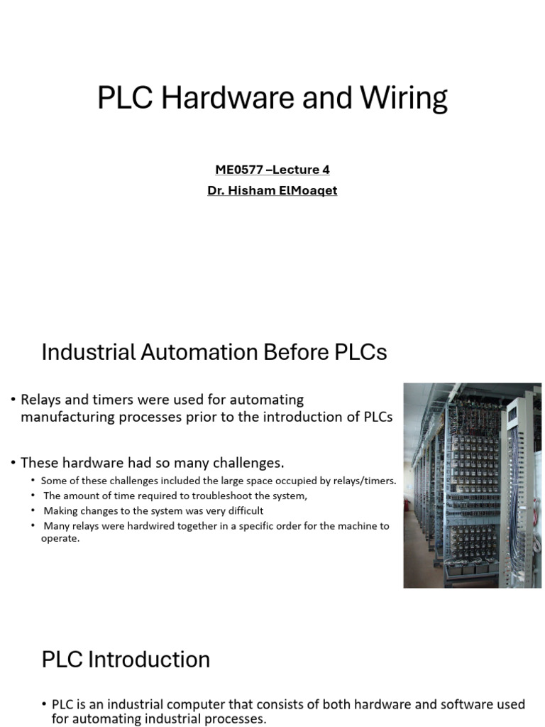 PLC Hardware and Wiring Overview | PDF | Programmable Logic Controller ...