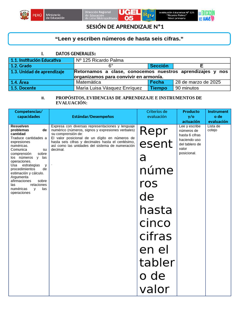Aprendizaje Matemático en 6° Grado | PDF | Aprendizaje | Decimal