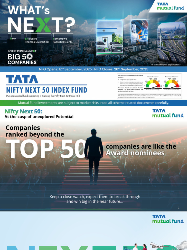 Tata Nifty Next 50 Index Fund Insights | PDF | Price–Earnings Ratio ...