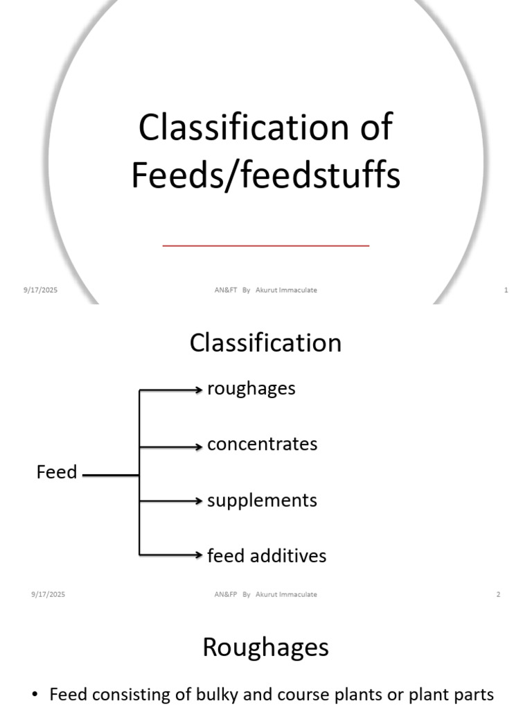 Classification of Animal Feeds Guide | PDF | Human Nutrition | Dietetics