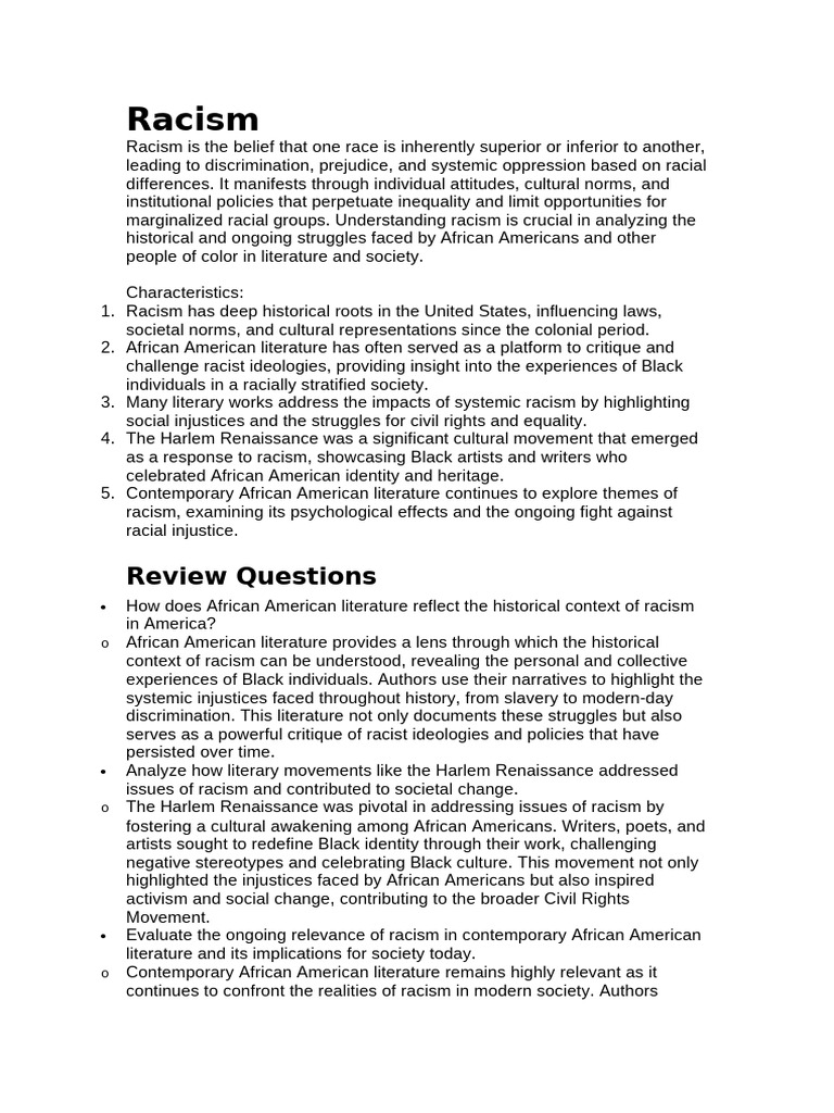 Racism | PDF | Racism | Discrimination & Race Relations