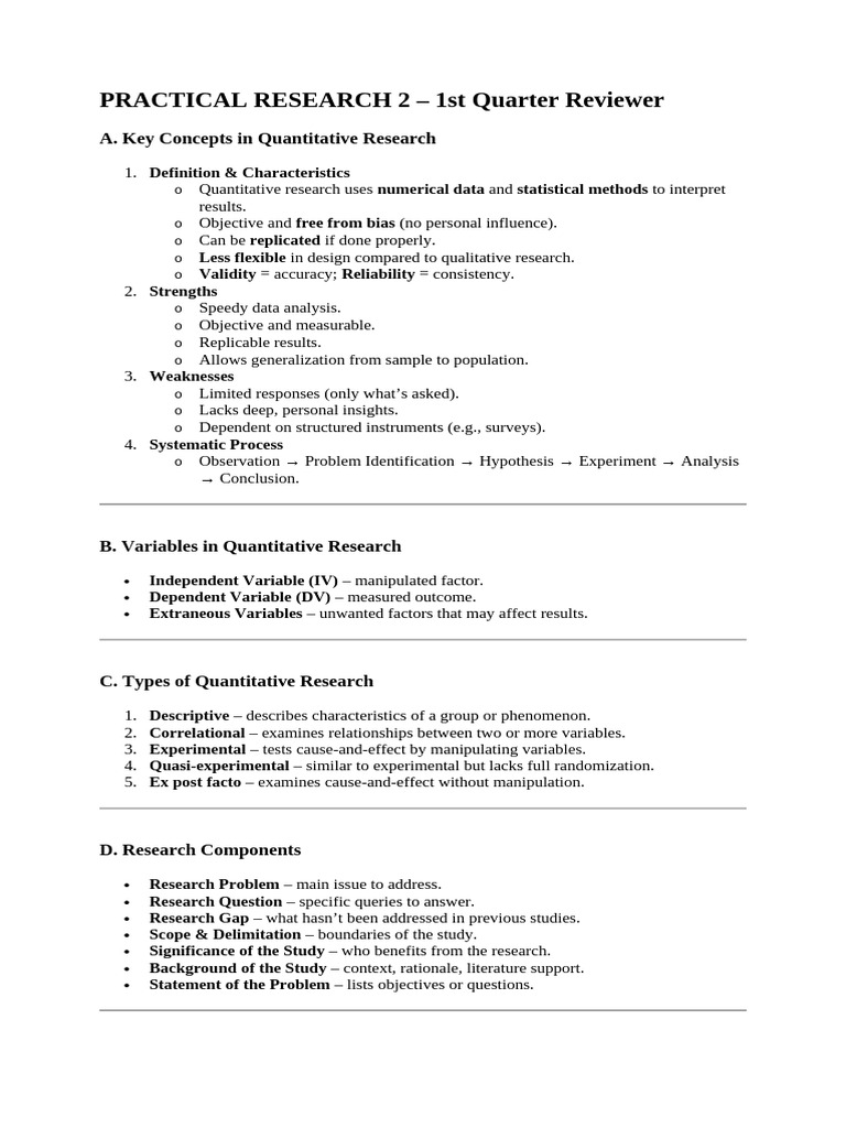 Quantitative Research Concepts & Practices | PDF | Quantitative ...