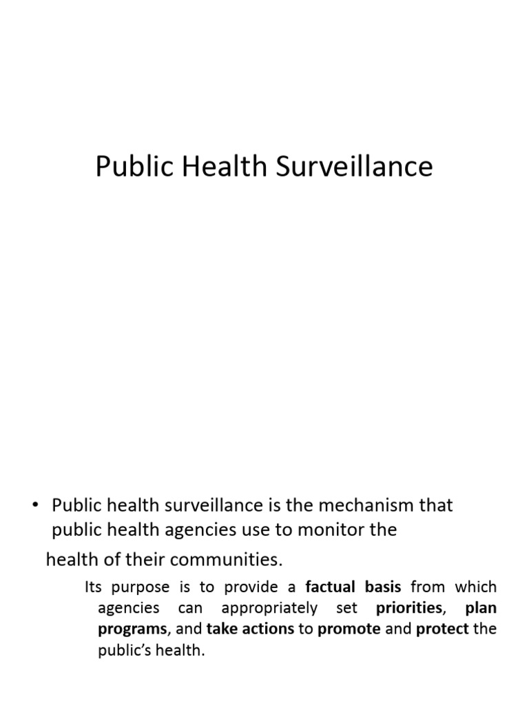 Understanding Public Health Surveillance | PDF | Public Health ...