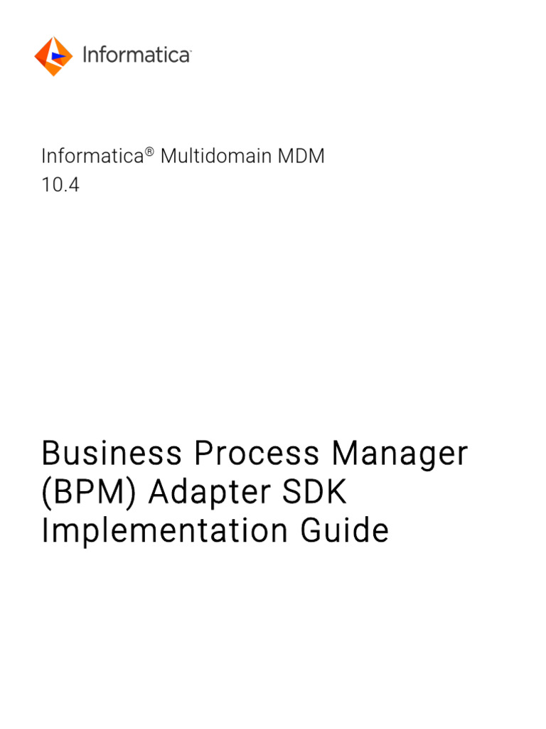 BPM Adapter SDK Implementation Guide | PDF | Eclipse (Software) | Copyright