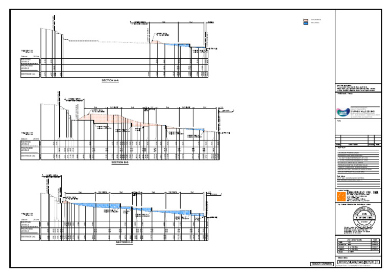 Earthwork Cross Section for Tender Drawing | PDF