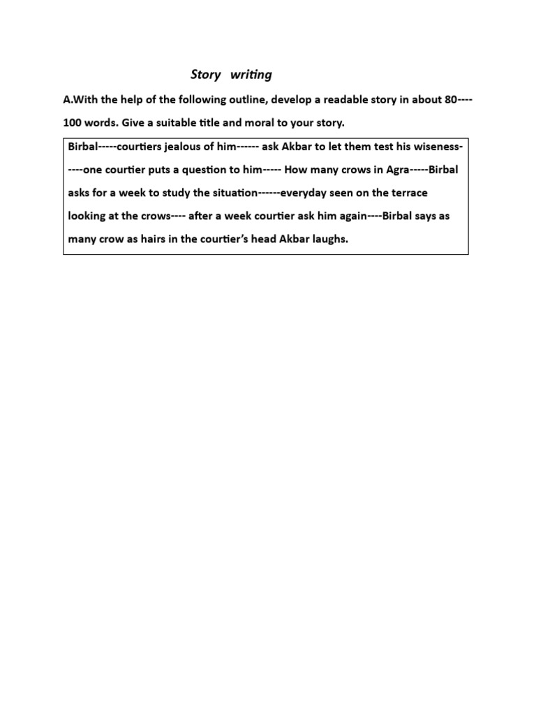 Birbal's Clever Crow Count Story | PDF
