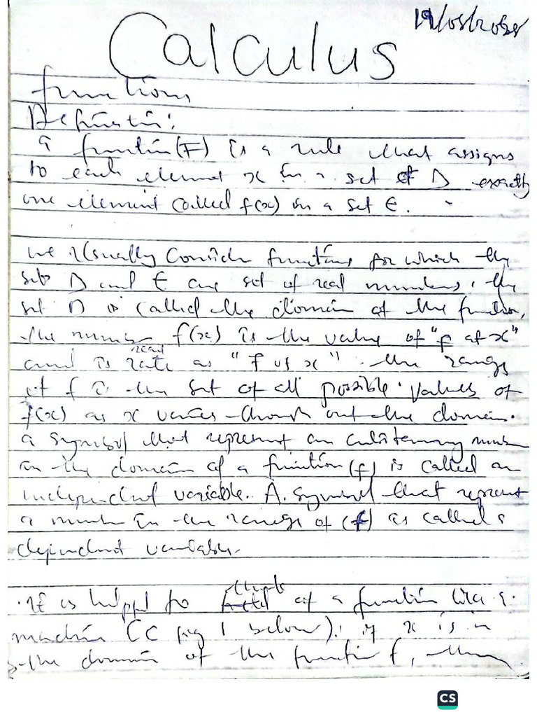 Calculus Notes | PDF