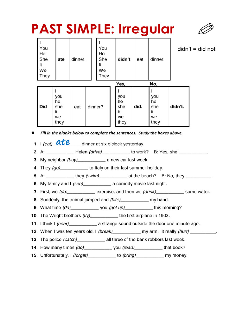 Past Simple | PDF
