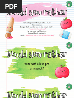 Would You Rather: School Edition | PDF